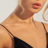 Choker argint cu luna si stele DiAmanti ALCH0027NRH-AS